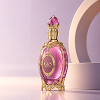 Flacon de parfum en verre personnalisé, nouveau design, avec logo estampé or, rechargeable, vide.