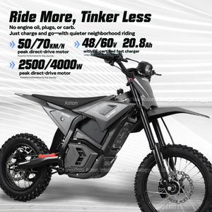 Nouvelle moto tout-terrain Em5, batterie 48V/20.8AH, 2500W, vitesse élevée, E-Pit Bike, cadre en acier, trois vitesses - Product Image 5