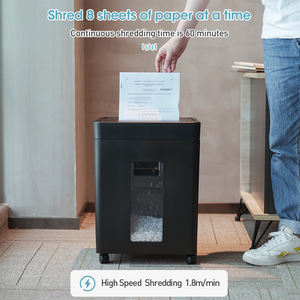 Trituradora de papel para oficina y hogar Micro corte 2*12mm Tiempo de trabajo 60 minutos Corte manual Tarjetas DE CRÉDITO sobrecarga protección contra sobrecalentamiento 20L - Product Image 2