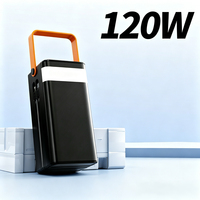 Batterie externe ultra haute capacité 50000 mAh avec 2 câbles intégrés et lampe torche LED pour le camping – Prix usine de gros