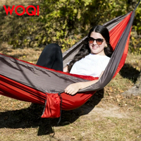 WOQI-Hamac double en nylon léger, 300x200cm, balançoire extérieure, jardin et plage, capacité unique, essentiel pour la randonnée et le voyage