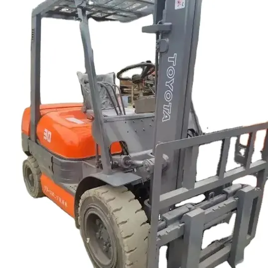 Diskon solar 3 ton 5 ton forklift Jepang band forklift 7 ton bekas