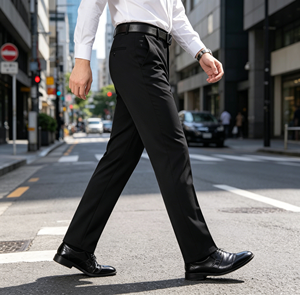 Pantalon de Costume Premium pour <span class=keywords><strong>Homme</strong></span> – Décontracté, Coupe Droite Ample, Extensible – Idéal pour les Professionnels - Product Image 4