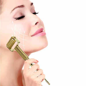 Rouleau d'instrument de beauté Barre d'or Soins de santé chinois <span class=keywords><strong>Acupuncture</strong></span> Rouleau de beauté du <span class=keywords><strong>visage</strong></span> - Product Image 2