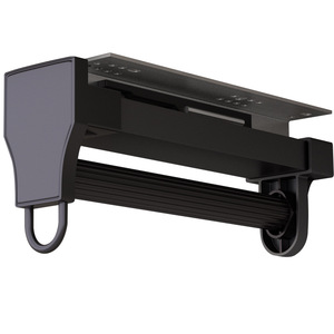 Porte-vêtements télescopique rectangulaire, organisateur de rangement extractible pour placard, design minimaliste, type à insertion par boulons Y06B - Product Image 2