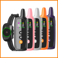 Neues Ferngesteuertes Hundetrainingshalsband mit Schock und Vibration, Anti-Bell-Funktion, Wasserdicht, Wiederaufladbar, IP67, 7-15 Tage Akkulaufzeit, Intelligenter Haustiertrainer