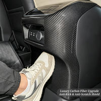 Para Accesorios Patrol Y63 2025-2026, Cubierta Protectora de Ventilación del Reposabrazos Trasero, Impermeable, Negra, ABS, para Consola Interior