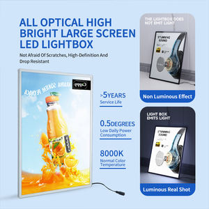 Exhibidor de <span class=keywords><strong>Carteles</strong></span> Luminoso de Aluminio Rectangular, Fabricado en China, con LED, de Alta Luminosidad, Resistente al Polvo - Product Image 4