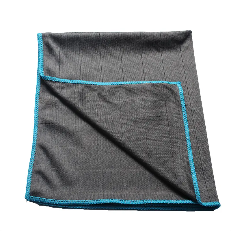 Mới đến tùy chỉnh 12x12inch dễ dàng làm sạch microfiber Carbon Rag tái sử dụng kính làm sạch khăn rửa xe khăn sợi nhỏ khăn lau