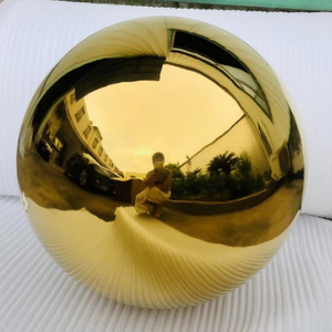 Sfera decorativa in ottone dorato in acciaio inossidabile per casa e giardino 100mm-1000mm - Product Image 1