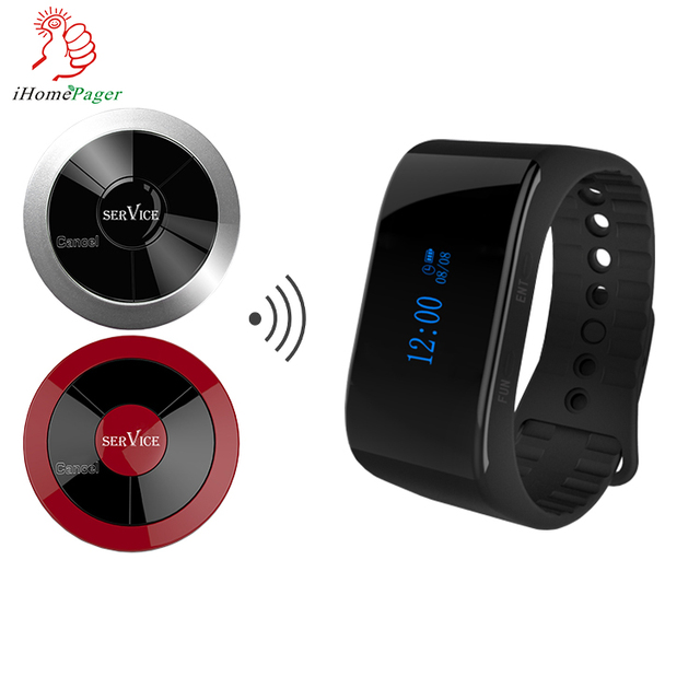 Wireless Call System Attendant Restaurant & Cafe Waterproof Buzzer with 500m Wireless Distance