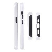 FONLYU Lot de 5 coques vierges pour sublimation pour iPhone 17 16 15 Pro Max, transfert thermique DIY, coque souple TPU et rigide PC 2-en-1