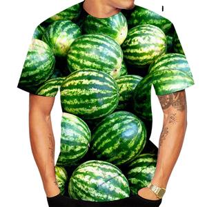 T-shirt Fitspi con stampa 3D di frutta, divertente, casual, hip hop, da uomo e da donna, a maniche corte, all'ingrosso - Product Image 3