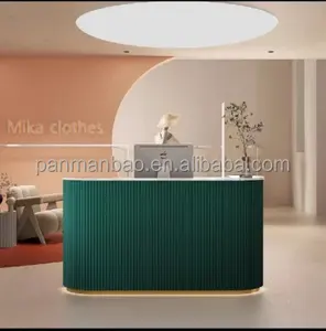 Moderne minimalist ische Hotel Lobby Rezeption Möbel MDF Material anpassbare Salon Schönheits salon Rezeption