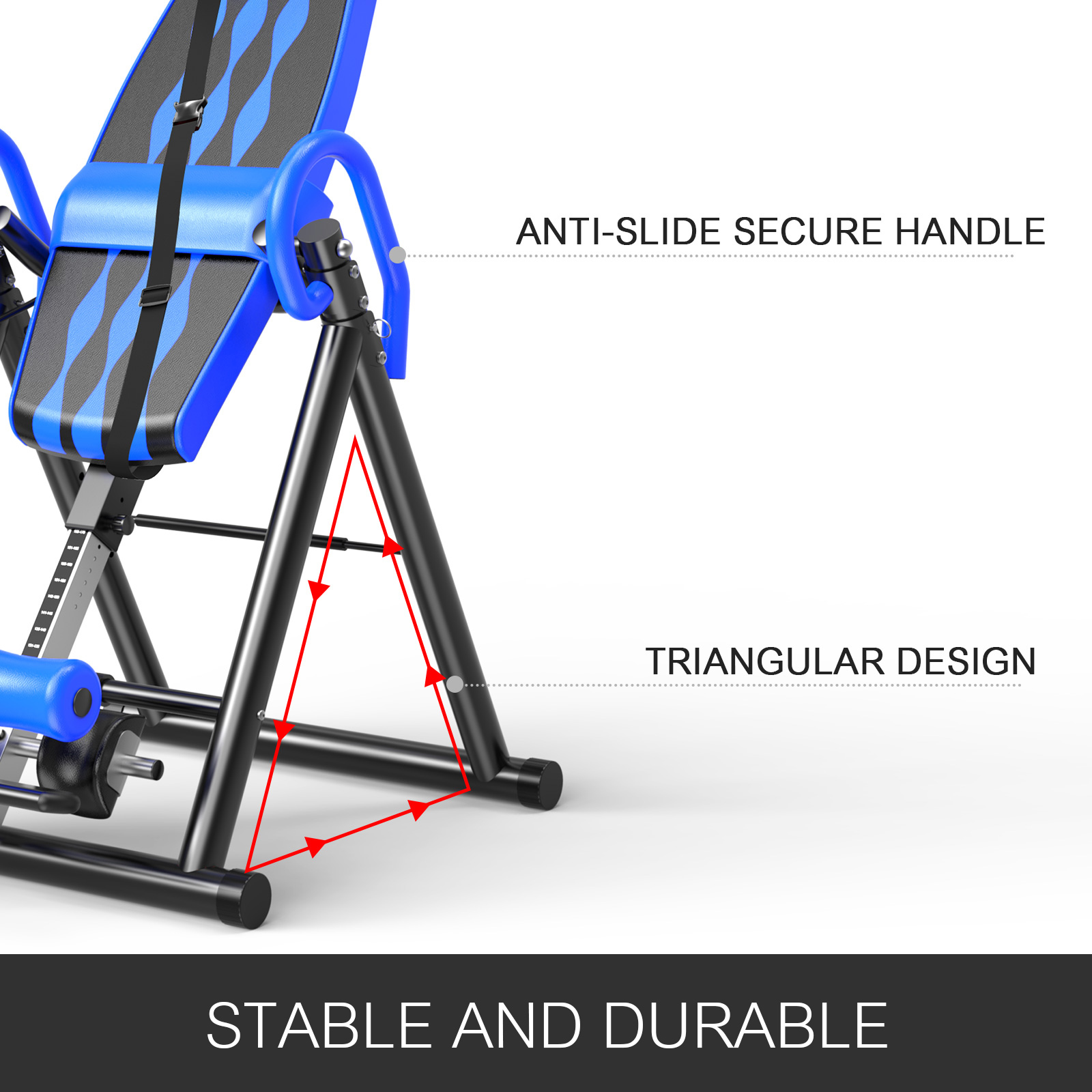 Protective Belt Back Stretcher Machine for Pain Relief Therapy/Gravity Heavy Duty Inversion Table for exerice