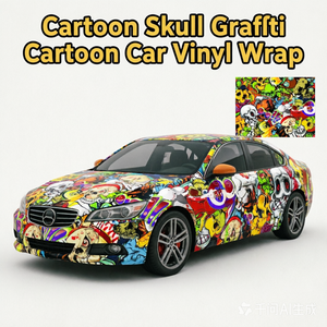 Pellicola Adesiva in Vinile FYL con Stampa Personalizzata di Teschi e Graffiti <span class=keywords><strong>per</strong></span> <span class=keywords><strong>Auto</strong></span>, Grafica Personalizzata Fai-da-Te - Product Image 2
