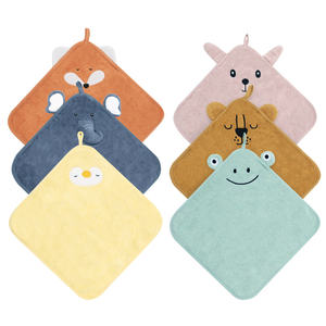 2024 nuovo piccolo animale cartone animato fazzoletto piccolo asciugamano quadrato in puro cotone asilo fazzoletto per bambini asciugamano per il viso - Product Image 5