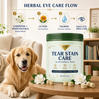 Complément de Soin des Taches Lacrimales pour Chiens : Lutéine, Acides Biliaires, Complexe Herbal, Bien-être des Yeux, Lécithine, Friandises à Mâcher Molles – Vente en Gros