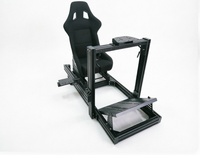 Cockpit de simulation de course complet en profilés aluminium 4080, réglable, avec support pour volant, pédales, siège et levier de vitesses, simulateur de course