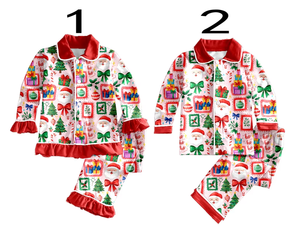 Ensemble de pyjamas de Noël pour enfants, garçons et filles, manches longues, imprimé de Père Noël, vêtements de nuit - Product Image 2
