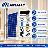 Pompe à eau solaire submersible AINAFLY 4GII9.0/30-72/600 72V DC 600W 9m³/h 30m de hauteur de refoulement pour l'alimentation en eau