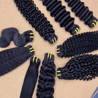 Extensions de cheveux vierges 100% alignées sur les cuticules, cheveux humains vierges non traités, vente en gros de cheveux vierges bruts brésiliens et vietnamiens