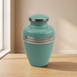 Urne funéraire écologique et biodégradable en métal, style cercueil, pour adultes et animaux de compagnie, artisanale, pour crémation, enterrement à domicile, artisanat indien - Product Image 1