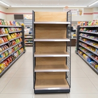 Коммерческие легкие стальные стеллажи для супермаркетов, аптек и продуктовых магазинов, гондолы-витрины с порошковым покрытием эпоксидной смолой, быстрая установка