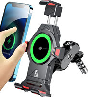 Support de téléphone portable universel pour moto Kewighot, tête de fourche avant, charge sans fil, en alliage d'aluminium, pour vélo