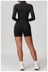 Vêtements de sport <span class=keywords><strong>sans</strong></span> couture pour femmes, haut de yoga à manches longues à séchage rapide, veste de sport pour la salle de sport, ensembles de fitness pour femmes, athlétisme - Product Image 5