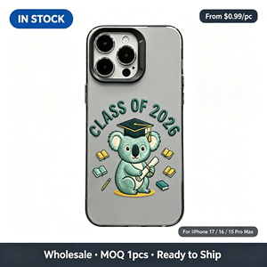 <span class=keywords><strong>Coque</strong></span> transparente en TPU style broderie Koala mignon pour la remise des diplômes, protection antichoc pour <span class=keywords><strong>iPhone</strong></span> 17 16 15 14 13 Pro Max, promotion 2026 - Product Image 1