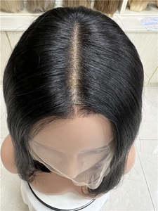 Luxury Wholesale Chinese Hair Glueless <b>Wigs</b> Pre Plucked Raw Virgin Human Hair HD Transparent for Lace Front <b>Bob</b> Wave Small - Product Image 5