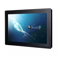 PC industriel tactile sans ventilateur étanche 21,5 pouces, ordinateur embarqué IP65 J1900 Win10 1920x1080 4 Go/128 Go en aluminium en stock