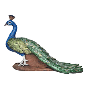 Finamente detallado patio césped jardín ornamento resina pavos reales estatua escultura estatuilla - Product Image 1