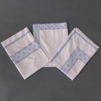Ensemble de housse de couette et de taies d'oreiller brodées 100% coton, ensemble de draps