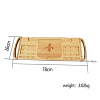 Plateau de bain et de lit pour 1 ou 2 personnes Caddy de table de baignoire Plateau de baignoire de luxe avec côtés extensibles réglables
