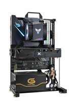 Boîtier PC à cadre ouvert DIY en aluminium, châssis ATX pour refroidissement liquide, support mural créatif pour ordinateur de bureau gaming, modèle LP