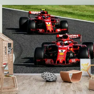 Car racing competition children's bedroom wall decoration wallpaper mural