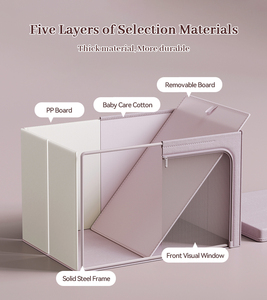 Caja de almacenamiento de algodón para el cuidado del bebé, organizador de armario, caja de almacenamiento, cajón - Product Image 4