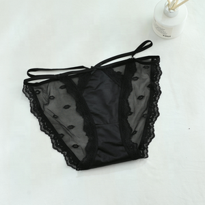 كلوت نسائي من الحرير الثلجي المثير والدانتيل الوردي بفيونكة - حارقة ومريحة للسيدات - Product Image 4