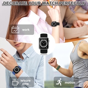 Correa de reloj de repuesto de nailon elástico con hebilla ajustable para Apple Watch Series 10 9 8 7 6 5 4 3 <span class=keywords><strong>SE2</strong></span> SE Ultra 2 1 correa de banda - Product Image 5