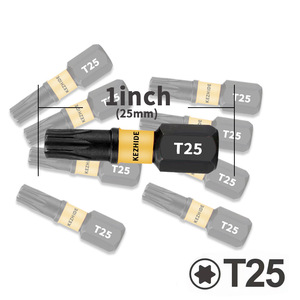 Kezhide <b>Torx</b> Impact Insert <b>Bit</b> T25 1 Inch 20 Piece Set - Product Image 3