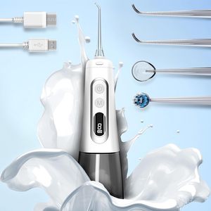 Cordless Electric <b>USB</b> Rechargeable Plastic Portable Outdoor & RV Use Dental Water Flosser 5 Working Modes - Product Image 1