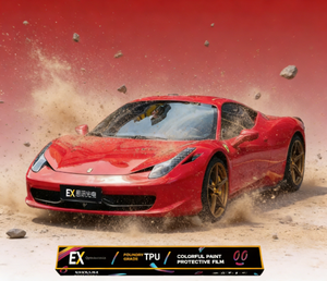 Pellicola Vinilica TPU F Err Ari Rossa Cangiante, Protezione UV, Antigraffio, Copertura Completa, Qualità Premium EX-8006, Proteggi la Tua <span class=keywords><strong>Auto</strong></span> Preziosa - Product Image 4