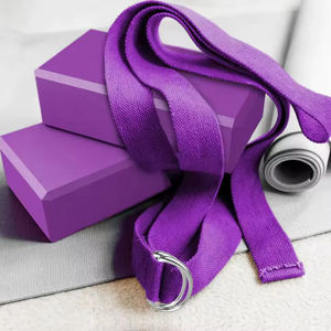 Custom <b>Colour</b> Yoga Block And Yoga Strap <b>Set</b> Soft Non-Slip Yoga Blocks Pilates Stretching And Toning Blocks <b>Set</b> - Product Image 4