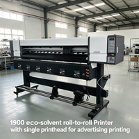 Impresora Eco-Solvente Roll-to-Roll Económica de 1800-1900mm con Cabezal de Impresión Único Automático para Impresión Publicitaria en Blanco