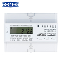 Compteur d'énergie triphasé TOMZN DTS238-7 W 10(80)A 3*230V/400V 50/60Hz sur rail DIN avec écran LCD, contrôle RS485 Modbus-RTU Classe 1