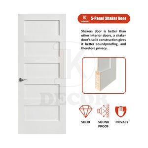 USA magazzino 36 "x 80" 5 pannello solido nucleo Pre appeso <span class=keywords><strong>porte</strong></span> interne per le case - Product Image 3