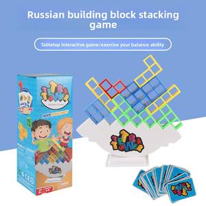 Per <span class=keywords><strong>Tetris</strong></span> Stacking Balance Building blocchi di plastica tavolo interattivo genitore-bambino <span class=keywords><strong>gioco</strong></span> equilibrio divertenti giocattoli Desktop - Product Image 2