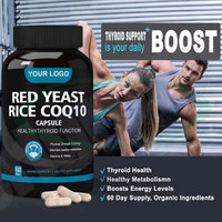 VitaSpring Marque privée Supplément en capsule d'extrait de levure rouge de riz Coenzyme Q10 Capsules dures de levure de riz rouge